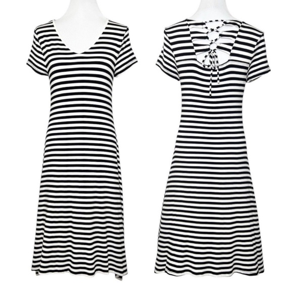 Dresses & Skirts - Black and white striped dress